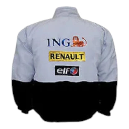 Renault ING F1 Racing Jacket Black and White - F1 Vintage Racewear