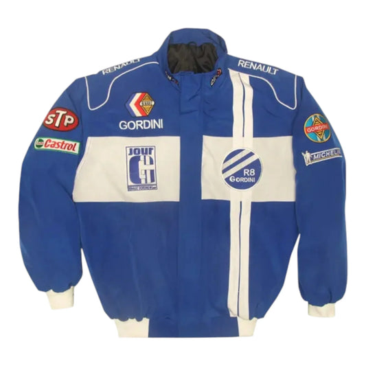 Renault R8 Gordini Racing Jacket Blue and White - F1 Vintage Racewear