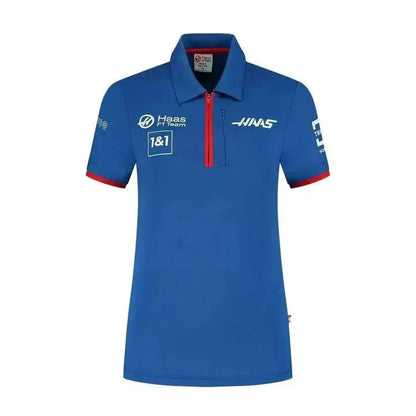 Haas Racing F1 2022 Women's Team Fitted Polo Shirt - F1 Vintage Racewear