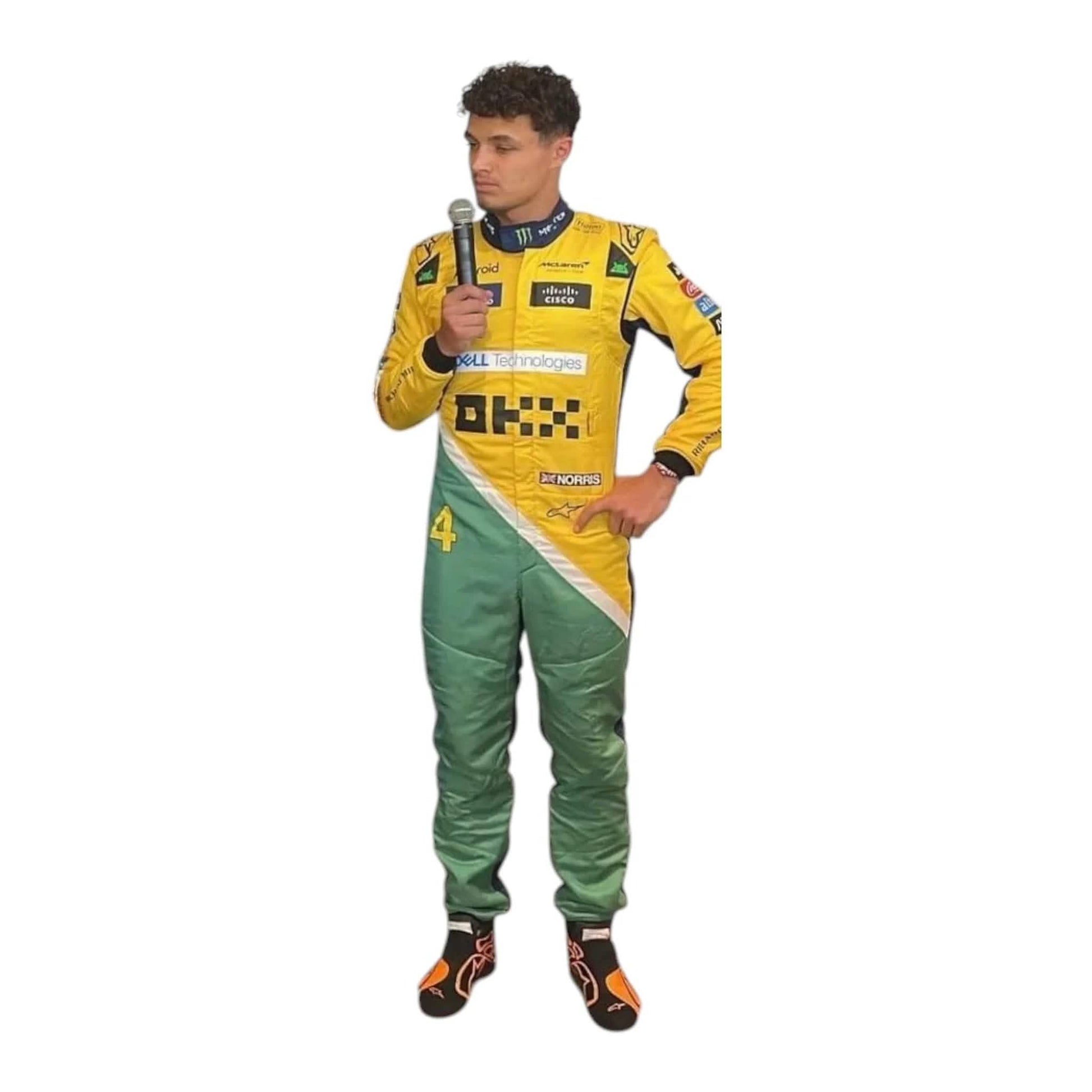 Lando Norris 2024 McLaren Monaco GP F1 Team Racing Suit Replica - F1 Vintage Racewear