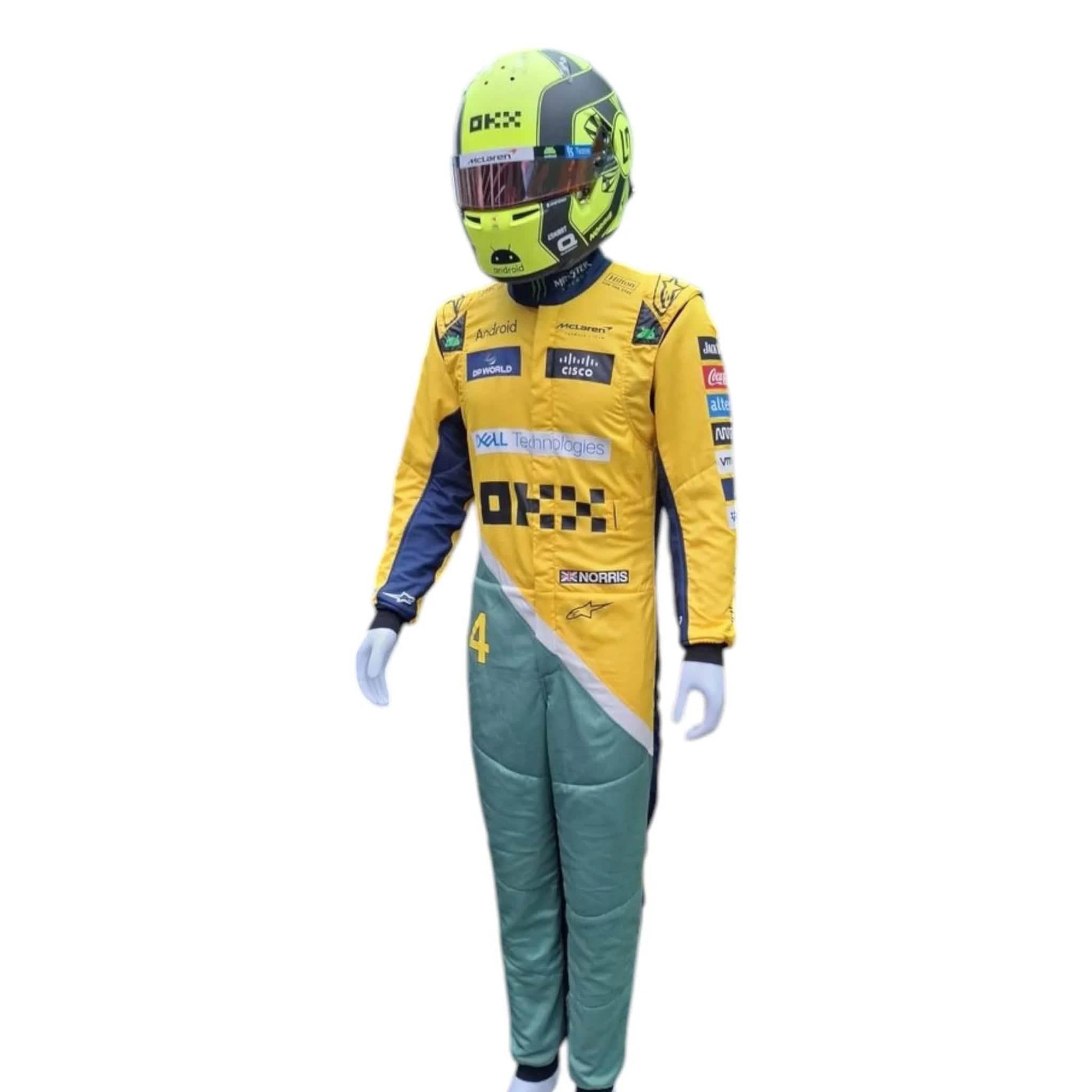 Lando Norris 2024 McLaren Monaco GP F1 Team Racing Suit Replica - F1 Vintage Racewear