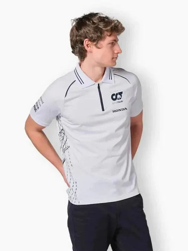 Scuderia AlphaTauri F1 2023 Men's Team Polo Shirt - Navy/White