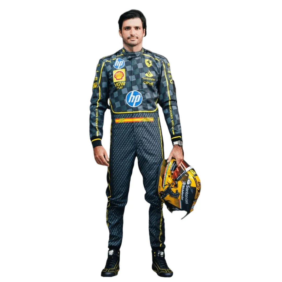 2024 Carlos Sainz HP Italian Grand Prix F1 Race Suit - F1 Vintage Racewear