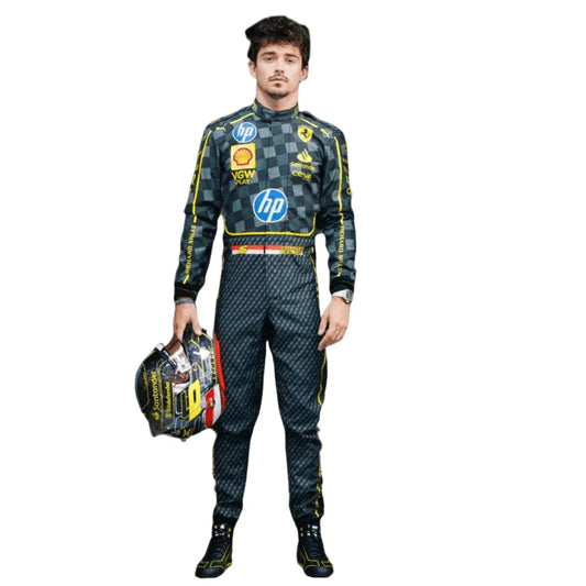 2024 Charles Leclerc HP Italian Grand Prix F1 Race Suit - F1 Vintage Racewear