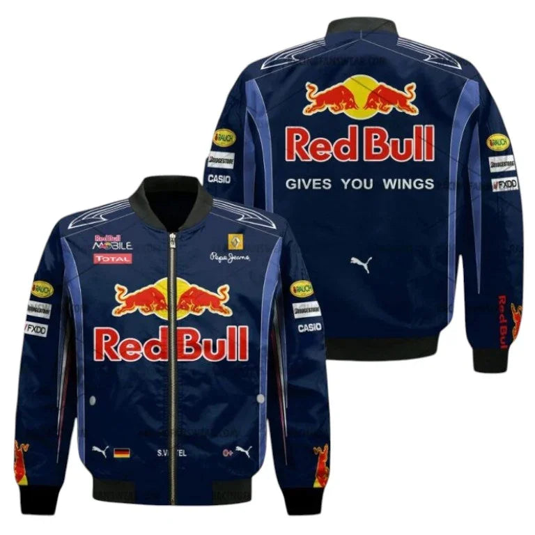 Sebastian Vettel Formula One Racing 2010 Red Bull Vintage Bomber Jacket - F1 Vintage Racewear