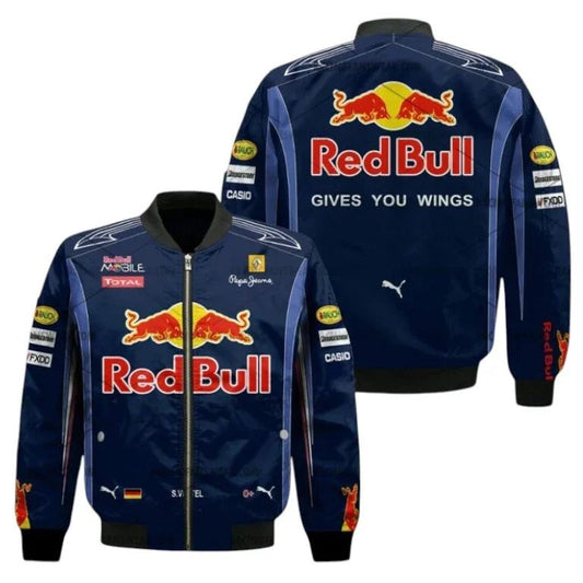 Sebastian Vettel Formula One Racing 2010 Red Bull Vintage Bomber Jacket