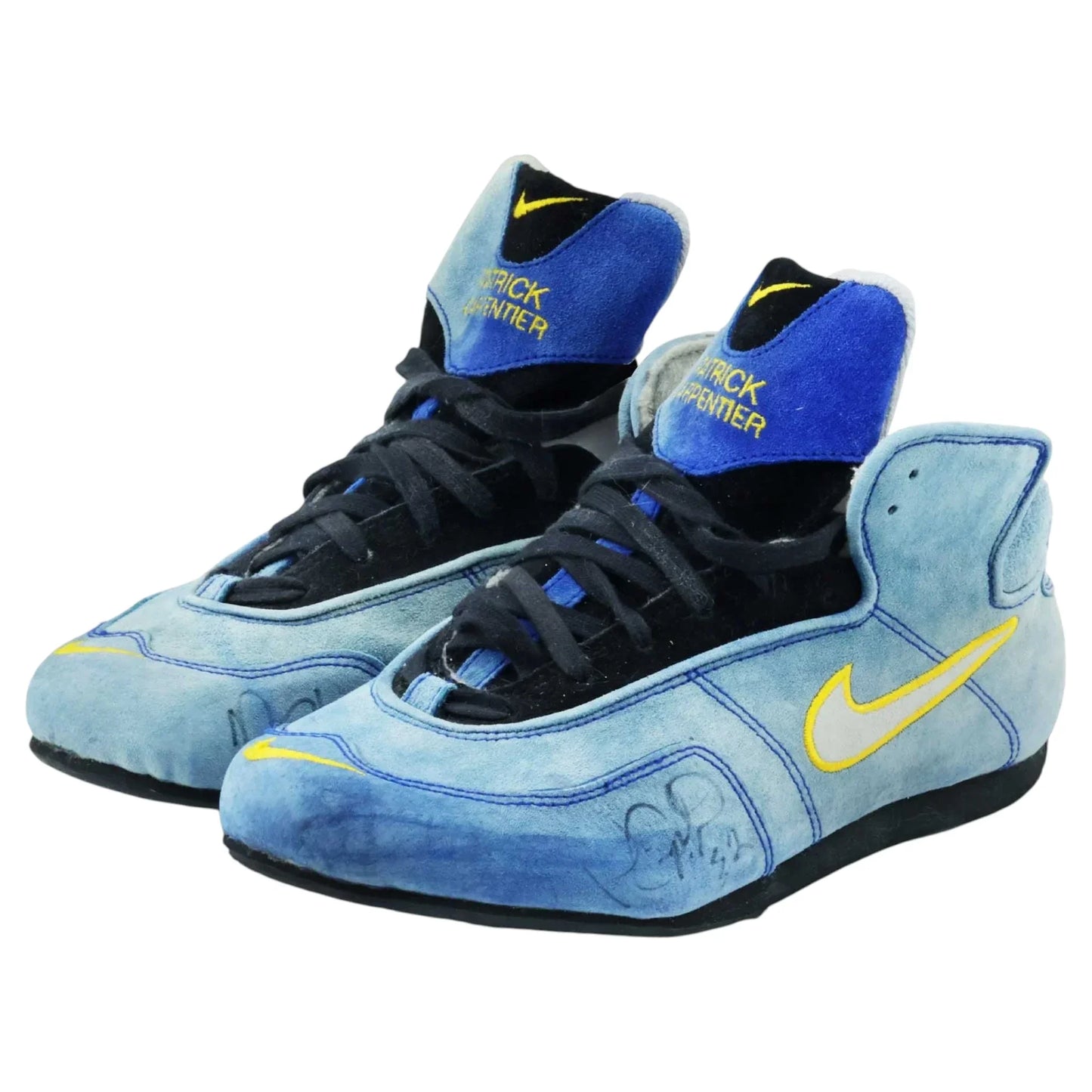 Signed 2003 Patrick Carpentier IndyCar Boots - Team Players Race