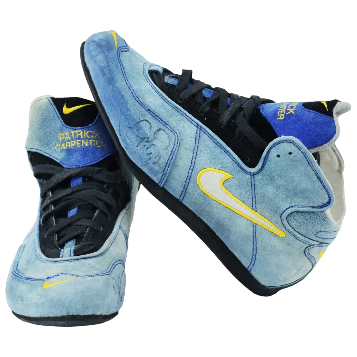 Signed 2003 Patrick Carpentier IndyCar Boots - Team Players Race