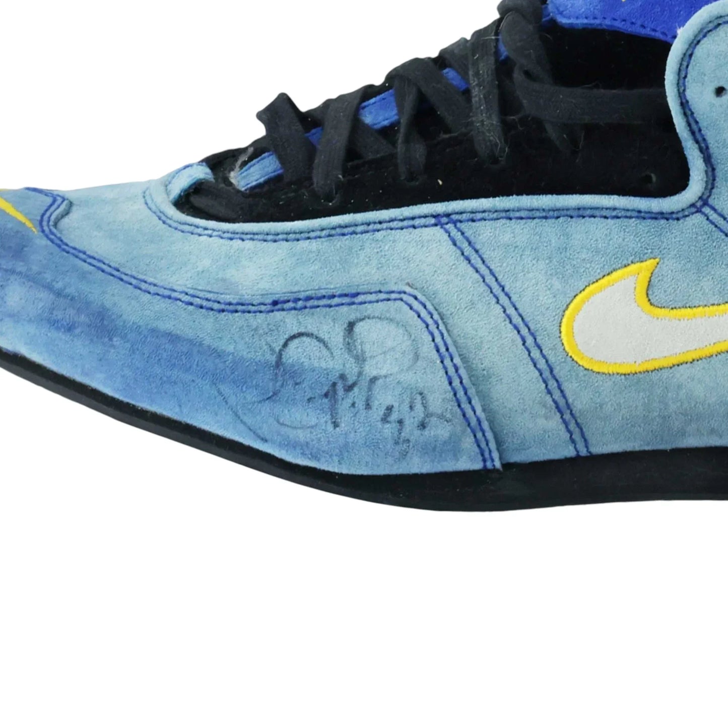 Signed 2003 Patrick Carpentier IndyCar Boots - Team Players Race