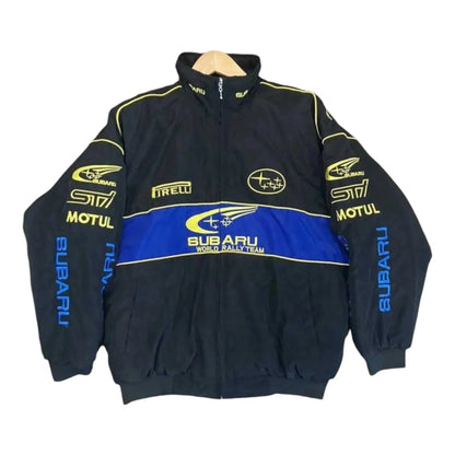 Subaru Racing Vintage Zip Up Unisex Jacket - F1 Vintage Racewear