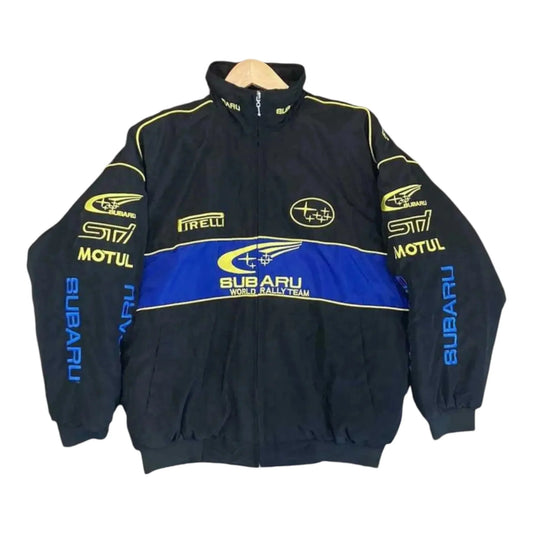 Subaru Racing Vintage Zip Up Unisex Jacket - F1 Vintage Racewear