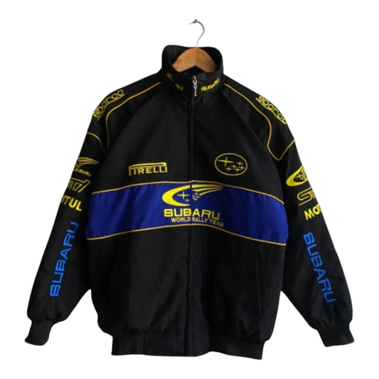 Subaru Rally Vintage Black Jacket - F1 Vintage Racewear
