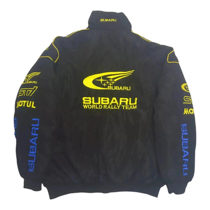 Subaru F1 Racing Y2K Embroidered Bomber Jacket