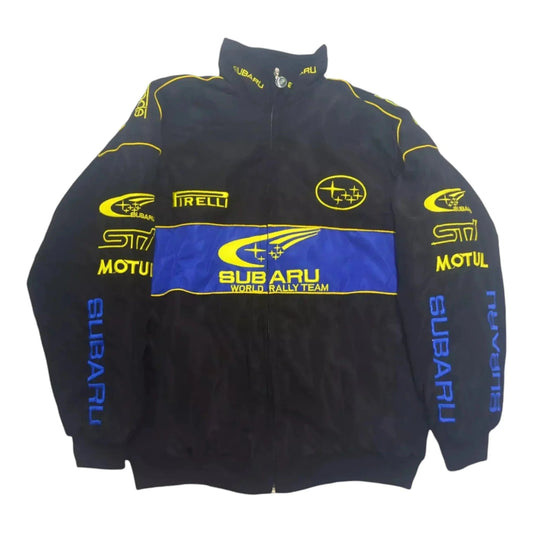Subaru F1 Racing Y2K Embroidered Bomber Jacket