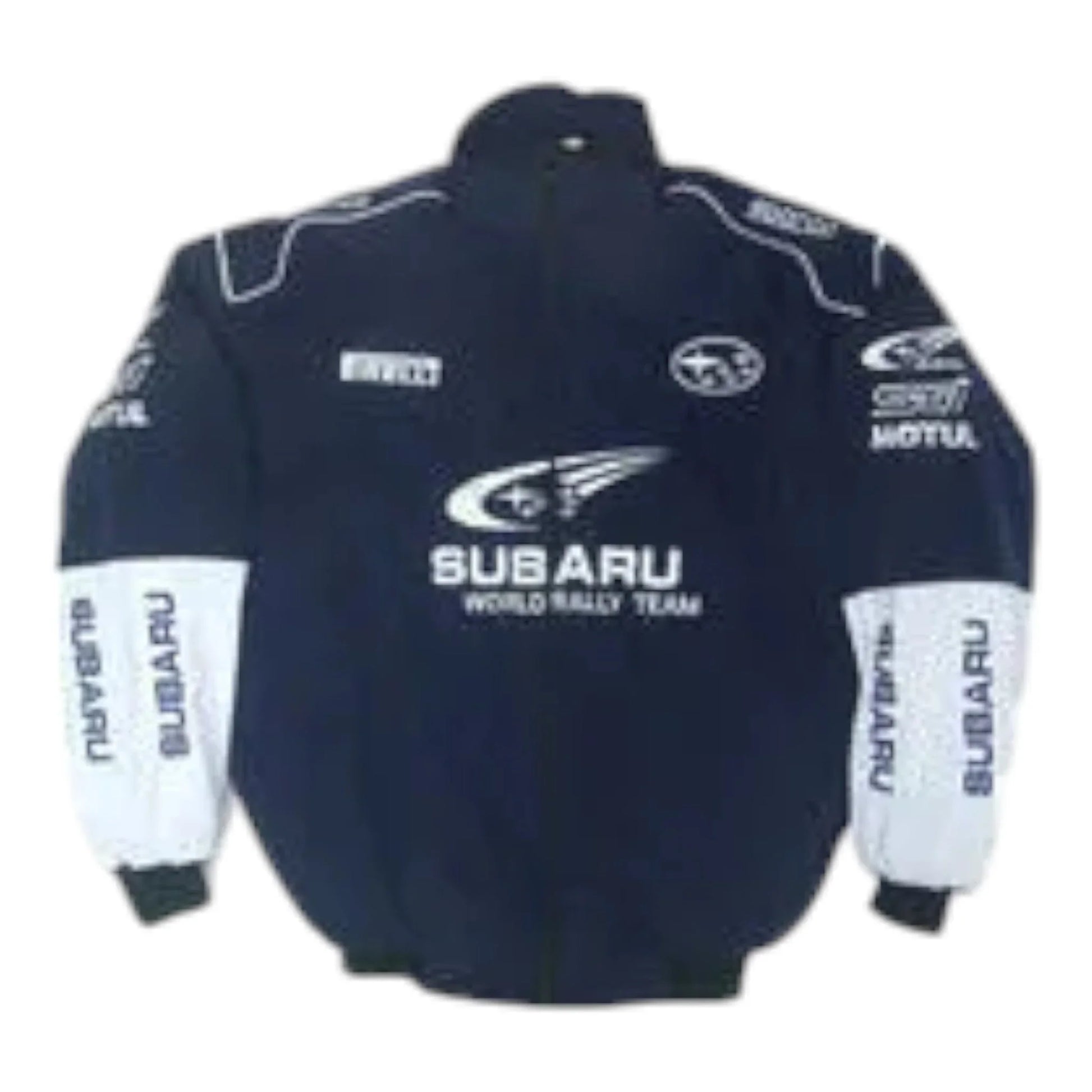 Subaru Jacket Dark Blue, White - F1 Vintage Racewear