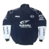Subaru Jacket Dark Blue, White - Vintage F1 Racewear