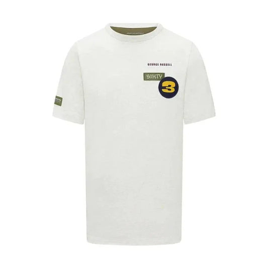 Mercedes Benz F1 Special Edition George Russell 2023 Vintage T-Shirt -Beige - F1 Vintage Racewear