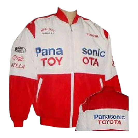 Toyota Panasonic F1 Racing Jacket White and Red - F1 Vintage Racewear