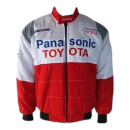 Toyota Panasonic Racing Jacket White and Red with Gray