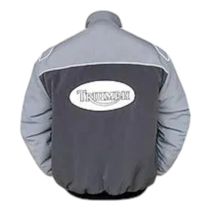 Triumph Motorcycle Jacket Gray - F1 Vintage Racewear