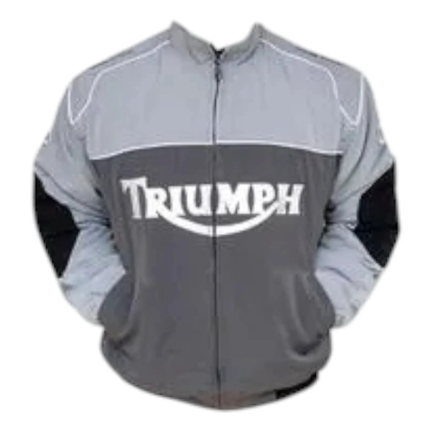 Triumph Motorcycle Jacket Gray - F1 Vintage Racewear