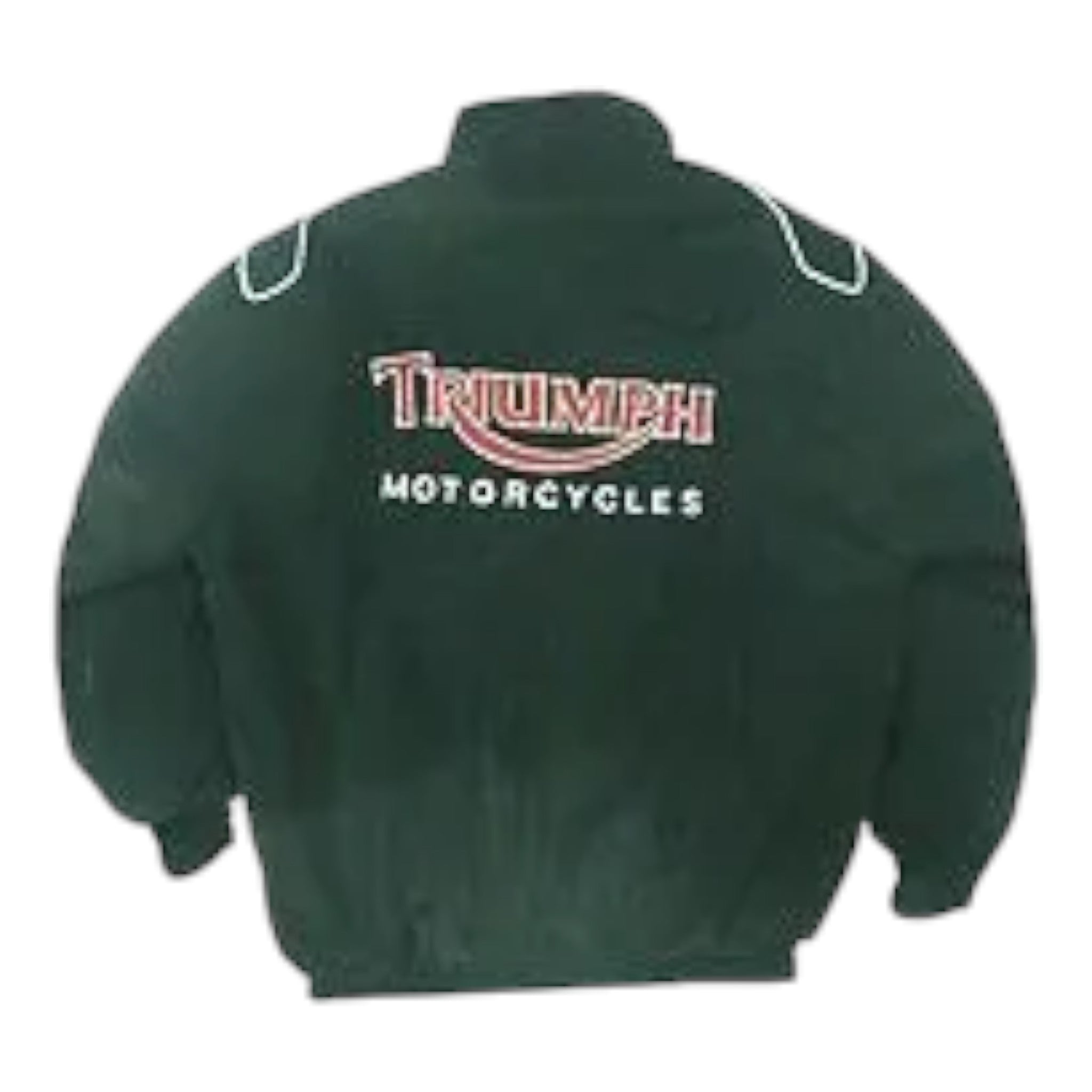 Triumph Motorcycle Jacket Black with Red Embroidery - Vintage F1 Racewear