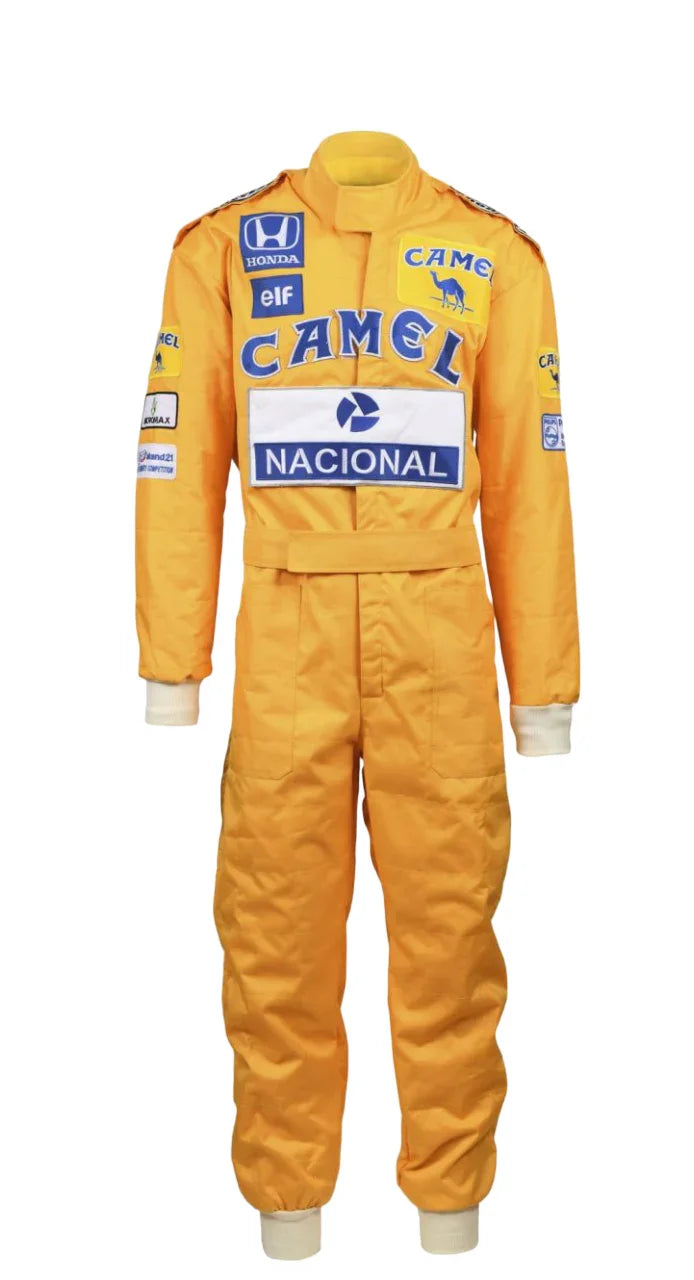 Ayrton Senna Camel race suit 1987 Embroidery Monaco GP - F1 Replica Race Suit - F1 Vintage Racewear