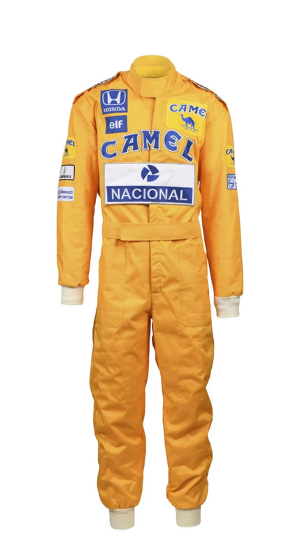 Ayrton Senna Camel race suit 1987 Embroidery Monaco GP - F1 Replica Race Suit - F1 Vintage Racewear