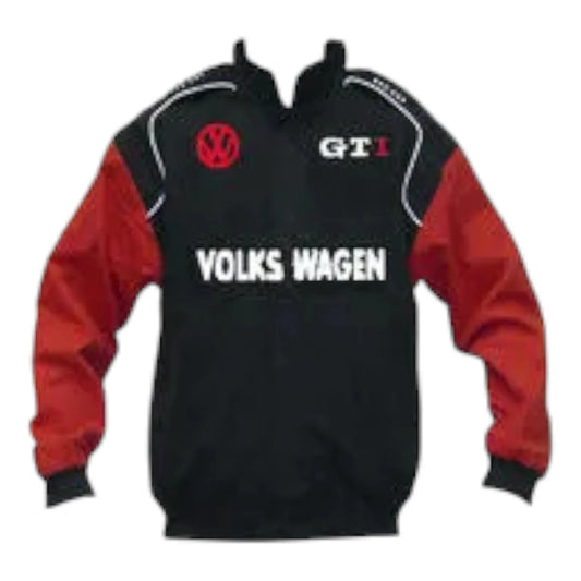 VW Volkswagen GTI Racing Jacket Black and Red - F1 Vintage Racewear