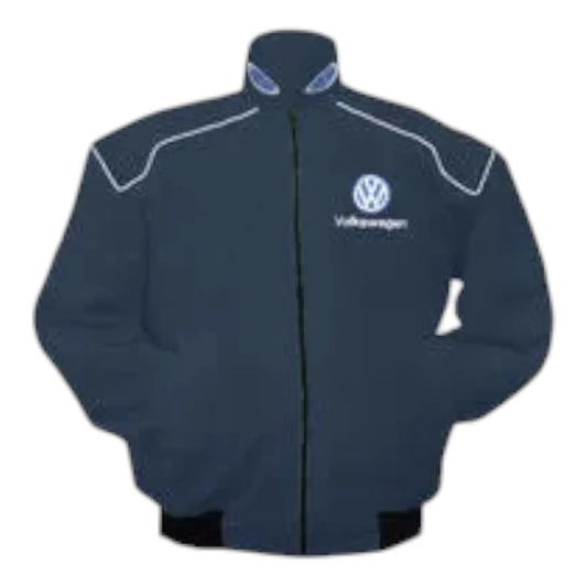 VW Volkswagen Racing Jacket Dark Blue - F1 Vintage Racewear