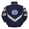 VW Volkswagen Racing Jacket Dark Blue with White - Vintage F1 Racewear
