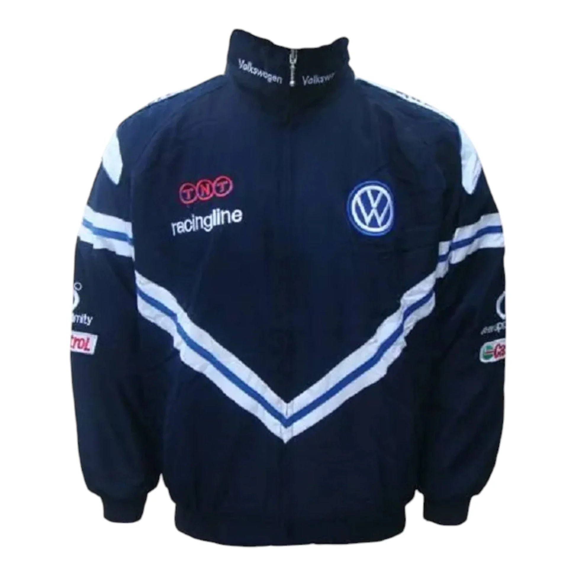 VW Volkswagen Racingline Racing Jacket Navy Blue - F1 Vintage Racewear