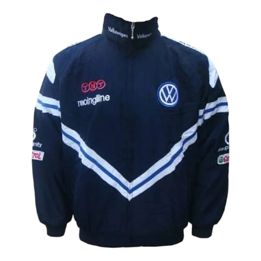 VW Volkswagen Racingline Racing Jacket Navy Blue - F1 Vintage Racewear