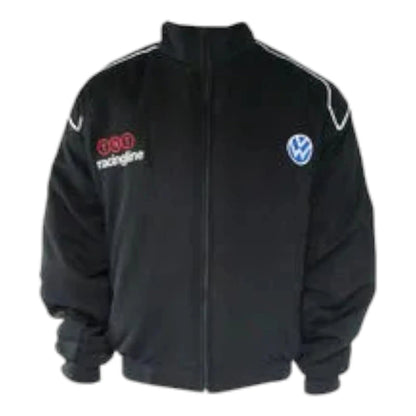VW Volkswagen Racing Jacket Black with Blue Embroidery