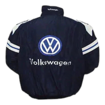 VW Volkswagen Racing Jacket Dark Blue with White