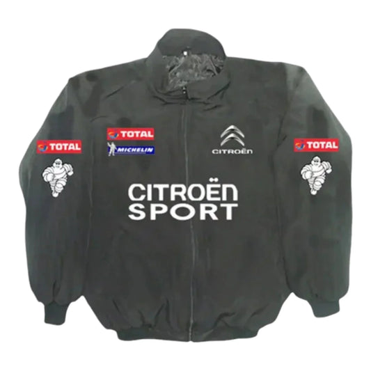 Vintage Citroen F1 Racing Embroidered Bomber Jacket - F1 Vintage Racewear