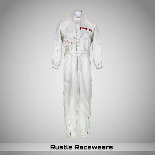 Vintage 1966 Jackie Stewart Mecom Racing Indy 500 Racing Suit - Collector's Item