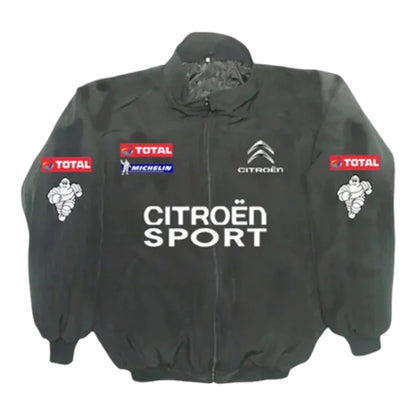 Vintage Citroen F1 Racing Embroidered Bomber Jacket