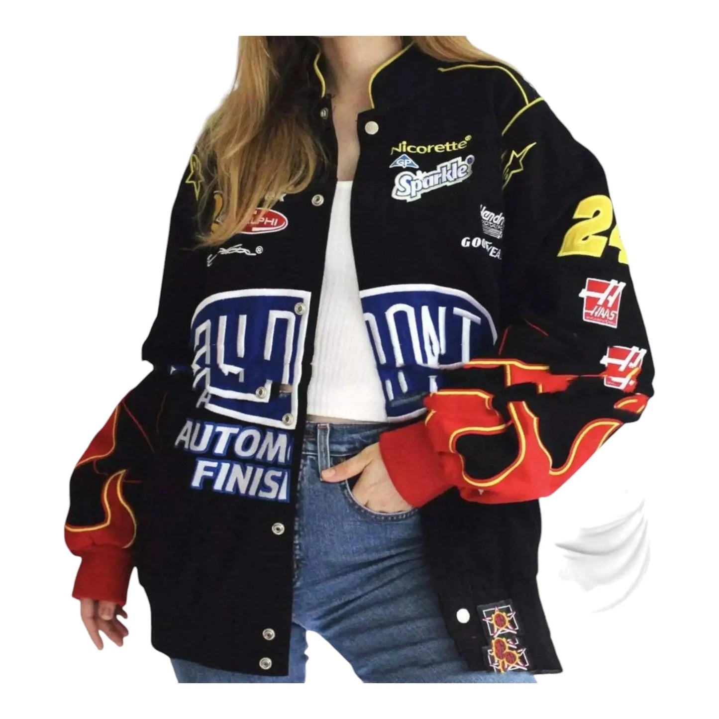 Vintage Dupont Windbreaker Printed Jacket