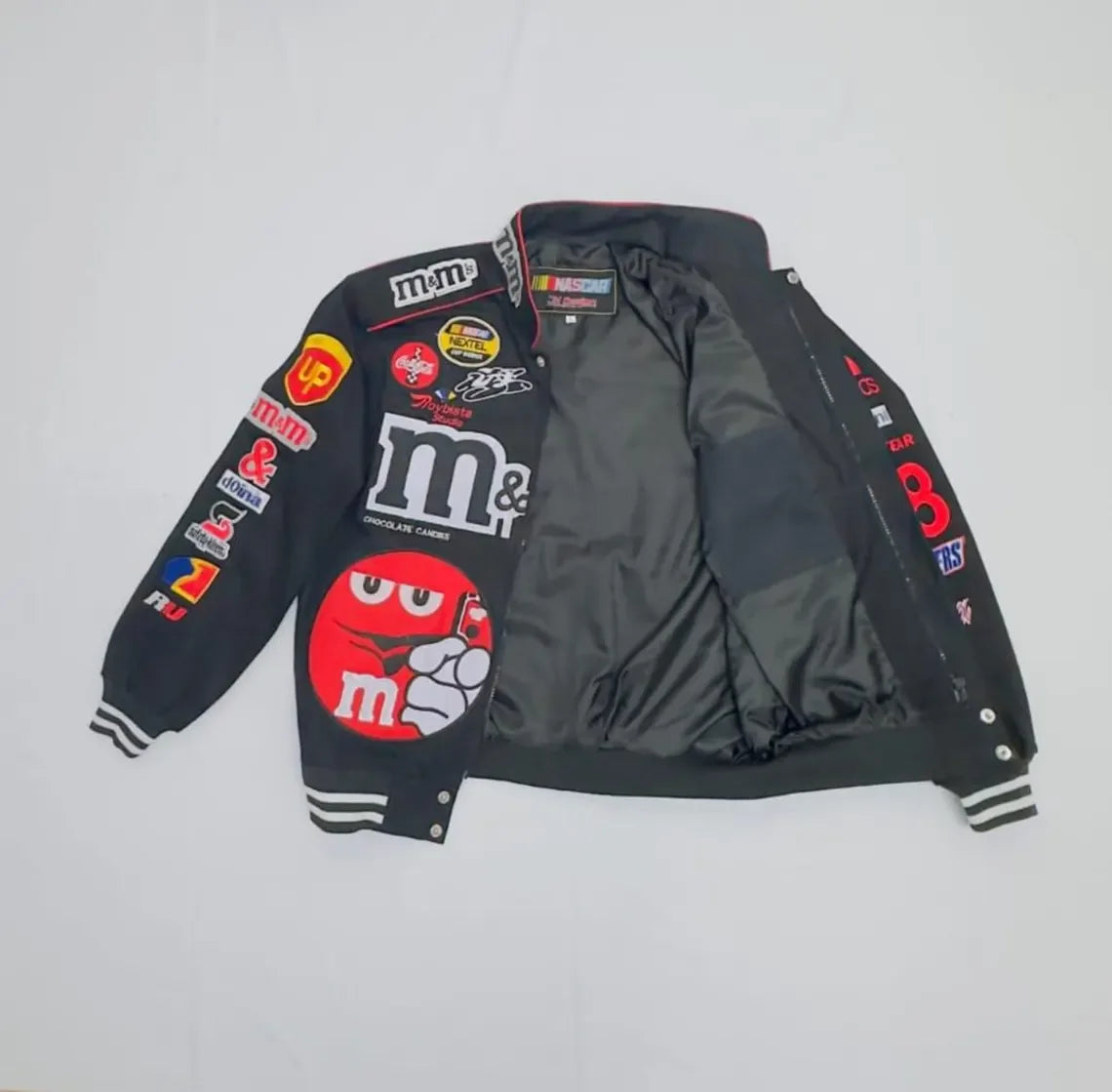 Vintage F1 Adult Racing Jacket MNMS Jacket Padded EMBROIDERED Drill Quality