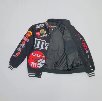 Vintage F1 Adult Racing Jacket MNMS Jacket Padded EMBROIDERED Drill Quality