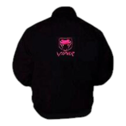 Viper Fangs Racing Jacket Black with Pink Embroidery - F1 Vintage Racewear