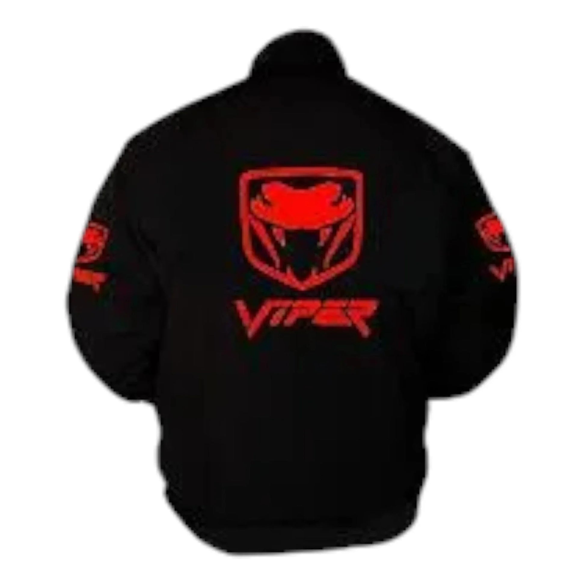 Viper Fangs Racing Jacket Black with Red Embroidery - F1 Vintage Racewear