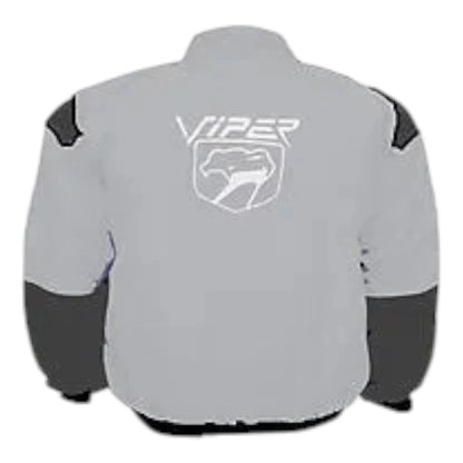 Viper Fangs Racing Jacket Light Gray and Dark Gray - F1 Vintage Racewear