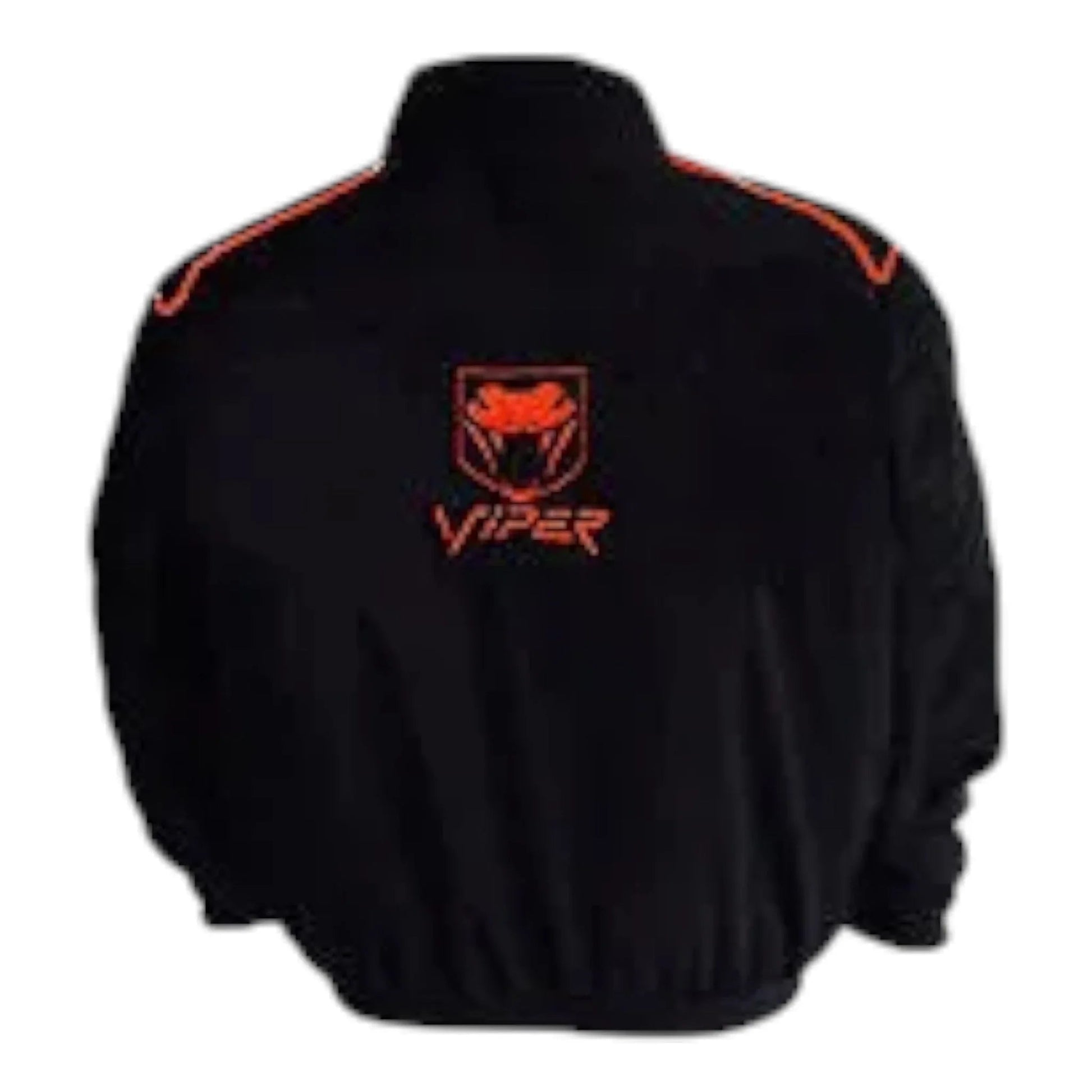 Viper Fangs Racing Jacket Black with Red Piping