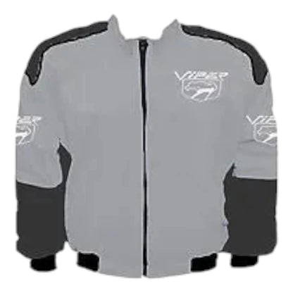 Viper Fangs Racing Jacket Light Gray and Dark Gray