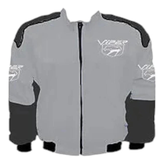 Viper Fangs Racing Jacket Light Gray and Dark Gray