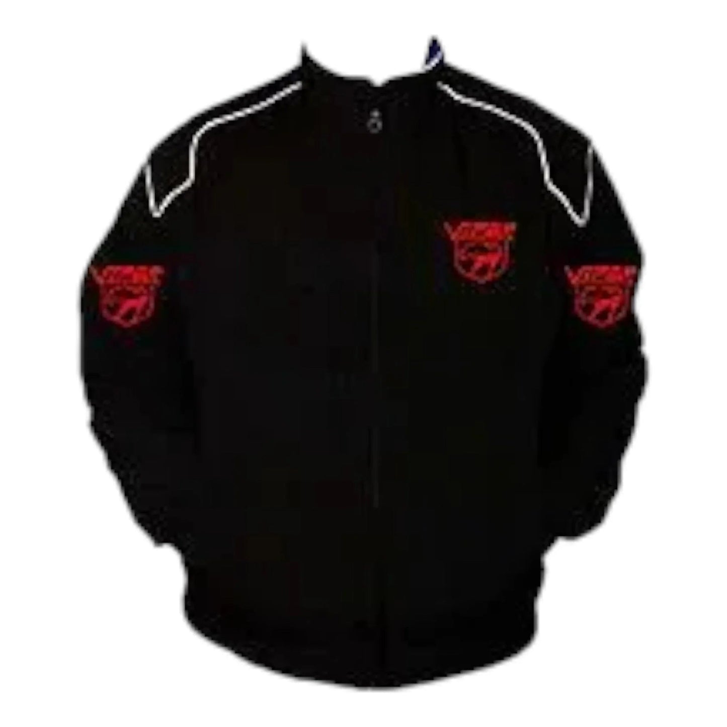 Viper Racing Jacket Black with White piping