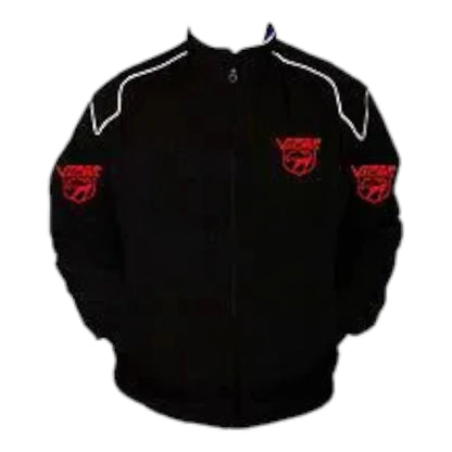 Viper Racing Jacket Black with White piping