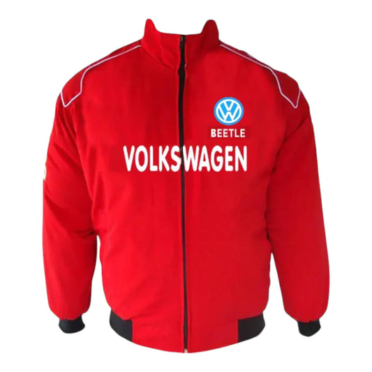 VW Volkswagen Beetle Racing Jacket Red - F1 Vintage Racewear